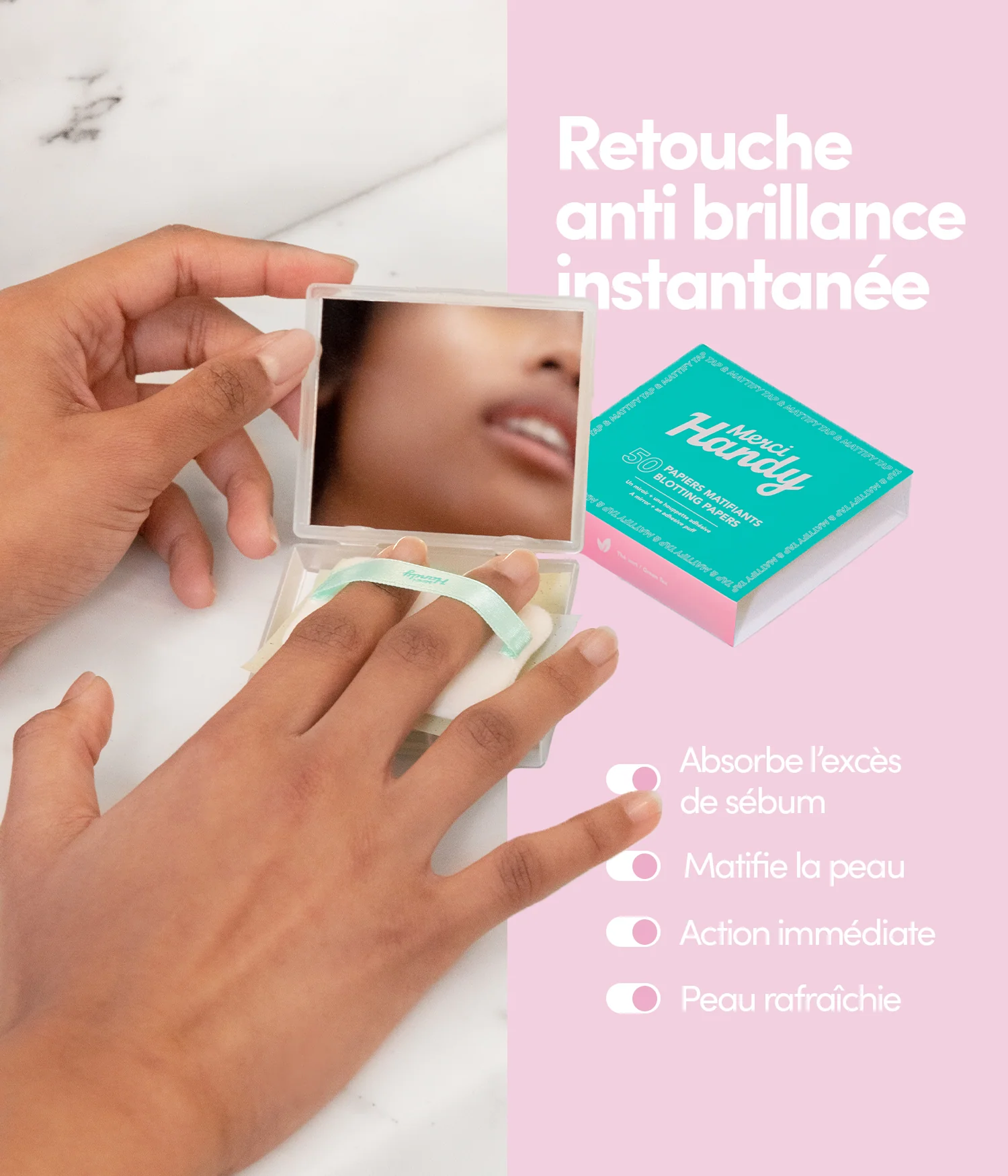 Papiers Matifiants + Recharge 150 feuilles - Image 3