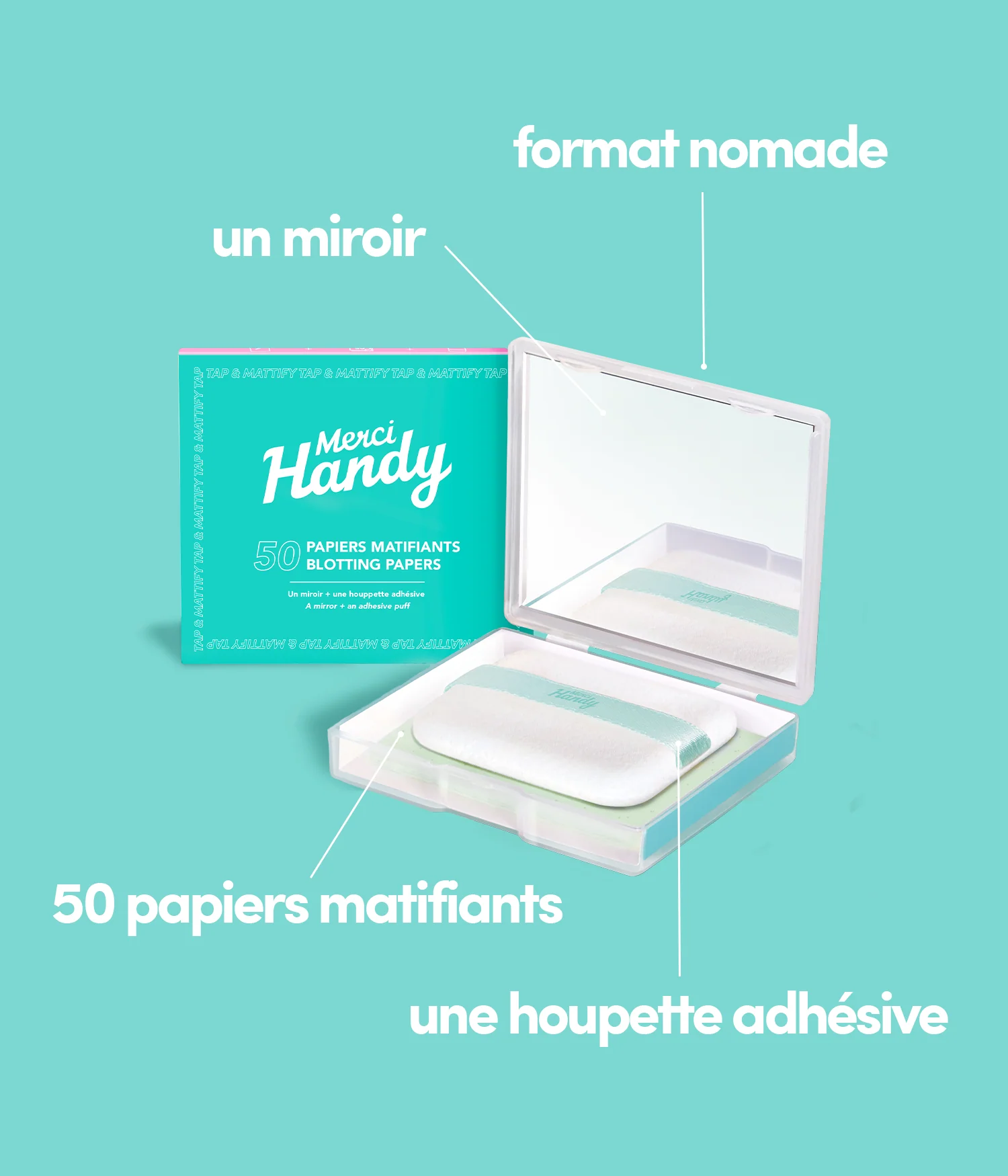 Papiers Matifiants + Recharge 150 feuilles - Image 4